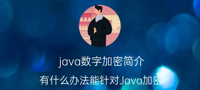 java数字加密简介 有什么办法能针对Java加密？